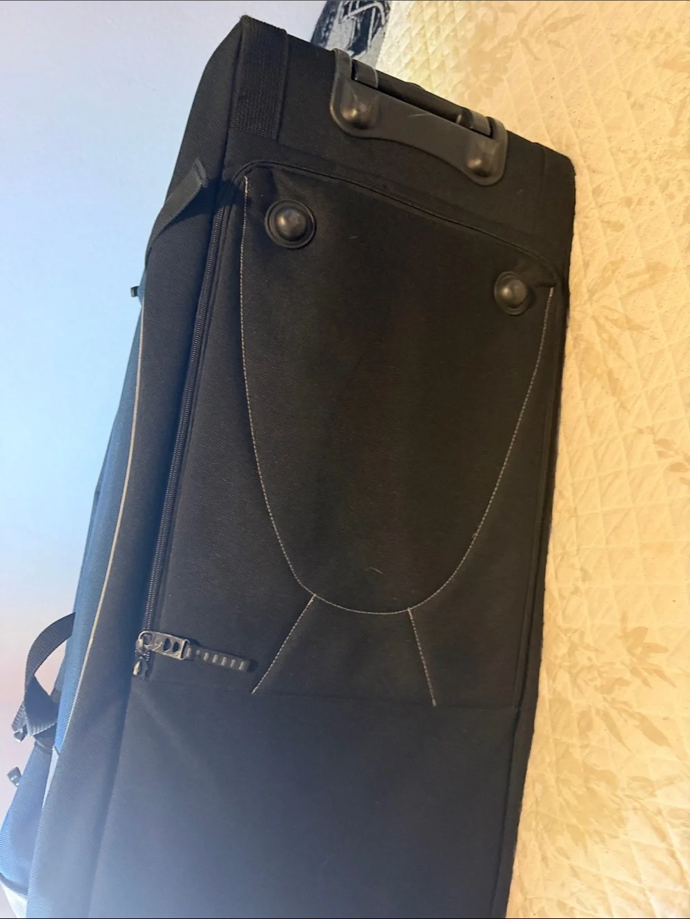 Unbranded Blue and Gray Men’s Duffel Bag with Shoulder Strap